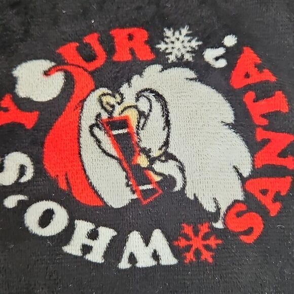 MAD Engine Women's Polyester Christmas PJ Bottom Small Black & Red - Picture 7 of 16